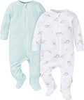 Gerber Baby 2-pack 2-way Zip Thermal Footed Sleep 'N Play by Gerber