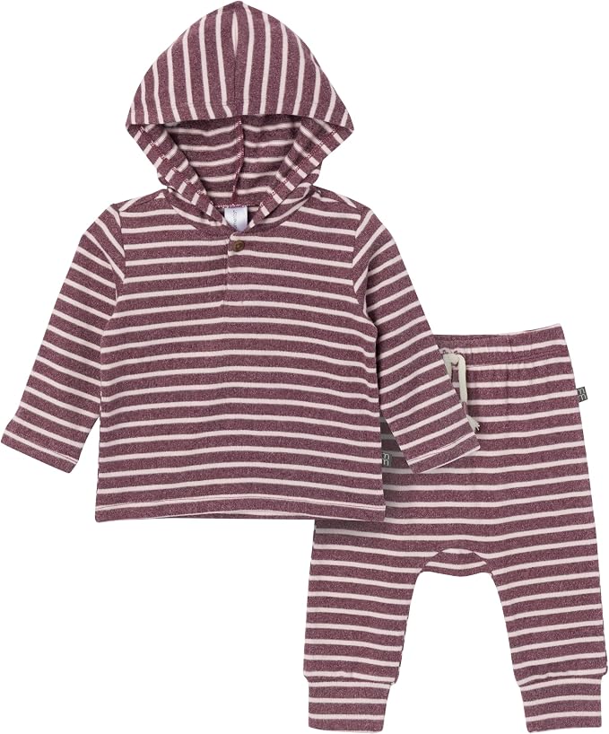 Modern Moments by Gerber Baby Hooded Hacci Top and Pant Set by ModernMomentsbyGerber