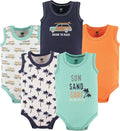 Hudson Baby Basics Unisex Baby 5-Pack Sleeveless Baby Bodysuits by HudsonBaby