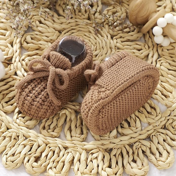 Baby Booties Newborn Baby First Shoes | Cozy Warm Knit Soft Booties - Image 5