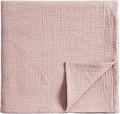 Meracorallo Muslin Swaddle Blanket, 100% Cotton Receiving Blanket, Blush | Soft by Meracorallo
