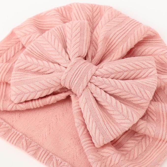 Newborn Baby Hats and Mittens Set Infant Bow Beanie Cap Toddler Gloves Newborn - Image 3
