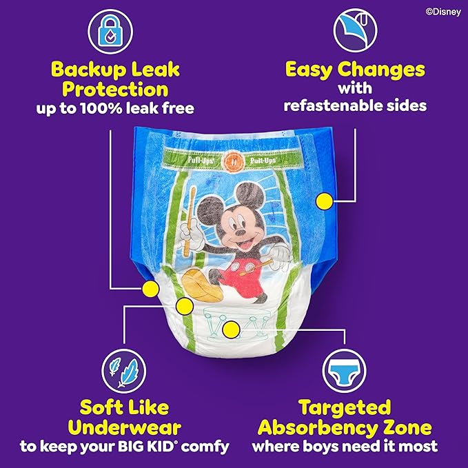 Pull-Ups Boys' Potty Training Pants, Size 3T-4T Training Underwear (32-40 lbs), 92 Count