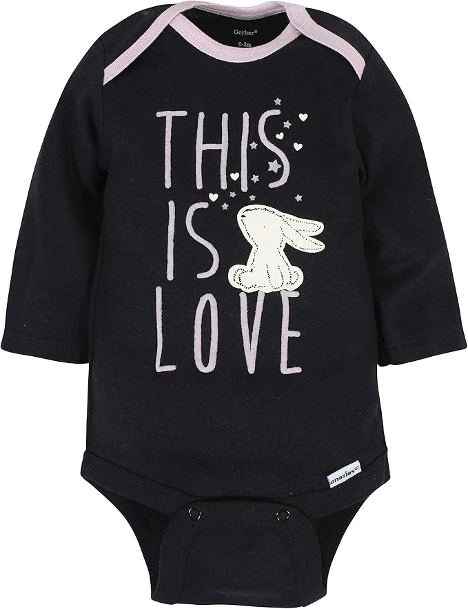 Gerber Baby Girls' 6-pack Long-sleeve Onesies Bodysuits - Image 3
