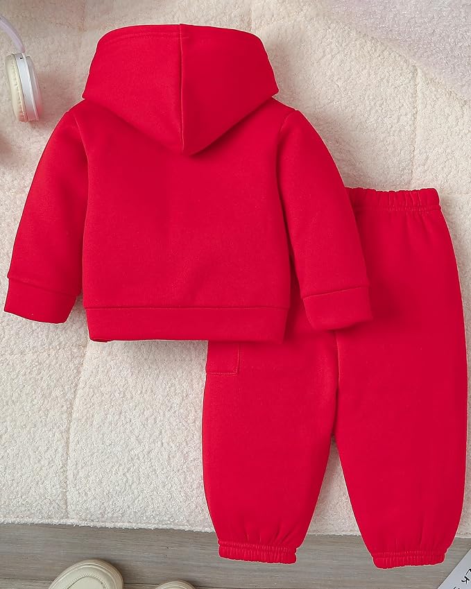 Toddler Baby Boy Clothes Long Sleeve Hoodie Sweatshirt Solid Sweatsuit Jogger - Image 2
