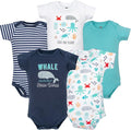 Hudson Baby Unisex Baby Cotton Bodysuits 5-pack by HudsonBaby