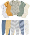 Baby Bodysuit and Pant Set Cotton Ribbed Mix Infant Girl Clothes | Unisex by ZAVBABY