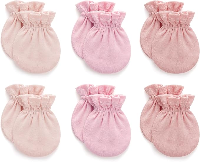 Pro Goleem Newborn Baby Mittens 100% Cotton No Scratch Soft Breathable Gloves by ProGoleem