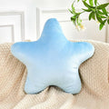 Blue Star Throw Pillow, Cute Star Pillow Room Decor, Soft 19.6" Star Shaped Decorative Throw Pillow for Bedroom, Star Plush Floor Cushions Pillows