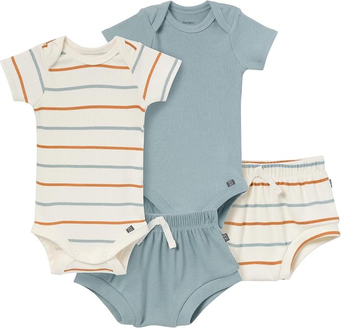 Modern Moments by Gerber Baby 4-Pack Short Sleeve Bodysuits & Shortie Set by ModernMomentsbyGerber
