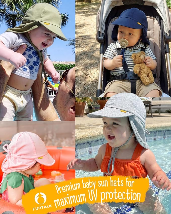 FURTALK Baby Sun Hat UPF 50+ UV Ray Sun Protection Cotton Toddler Hats - Image 5