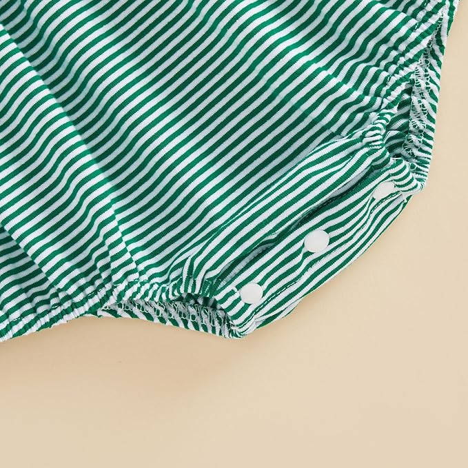 Baby Boy Girl Bubble Romper Short Sleeve Collar Summer Bodysuit - Image 7