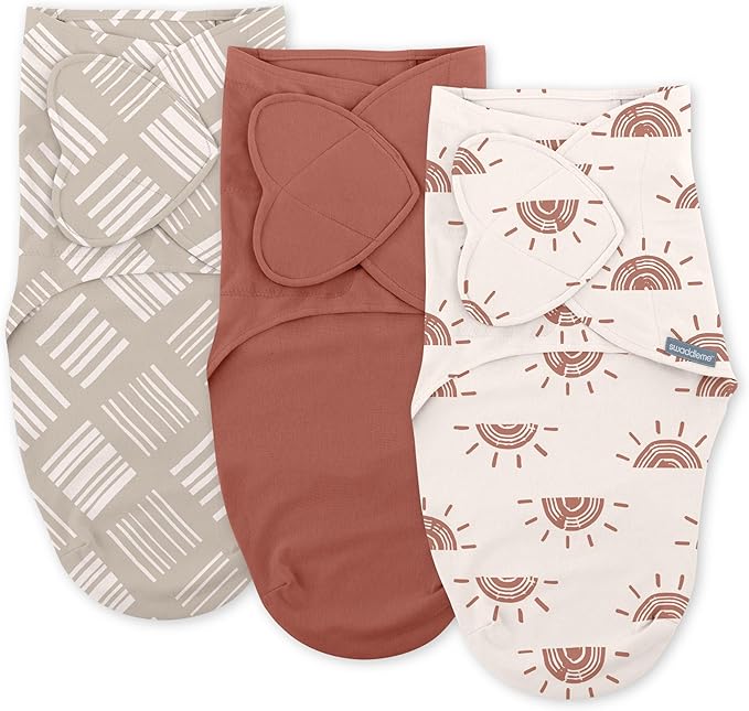 SwaddleMe by Ingenuity Monogram Collection Baby Swaddle, 100% Cotton, Improves by SwaddleMe%C2%AE