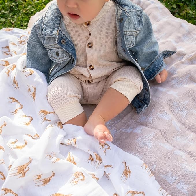 aden + anais Boutique Organic Swaddle Blanket 4-Pack – 100% Organic Cotton - Image 4