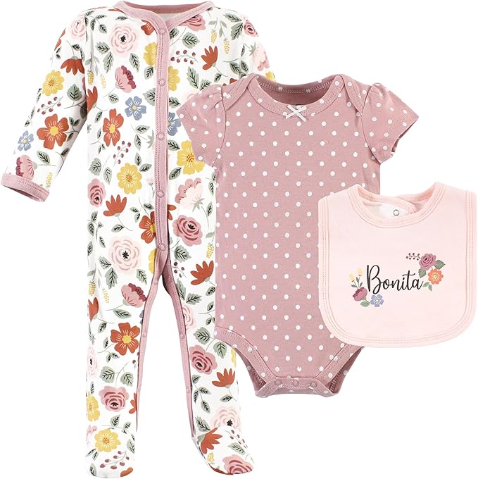 Hudson Baby Unisex Cotton Sleep and Play, Bodysuit and Bandana Bib Set by HudsonBaby
