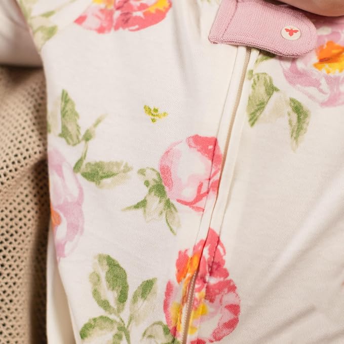 Burt's Bees Baby Girls' Organic Cotton, Sleep and Play Footed Pajamas | Easy - Image 4