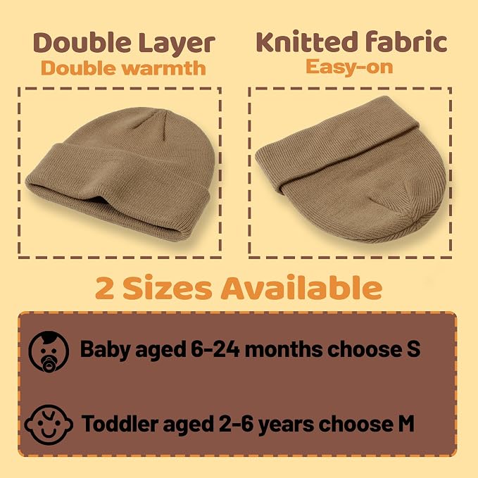 YMYDYFC Baby Beanie 3Pack Toddler Beanie Baby Winter Hats Boy&Girl 0-6Years | - Image 2