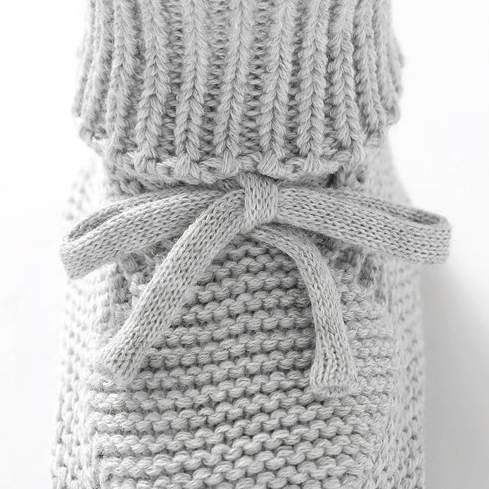 Hadetoto Baby Booties Cotton Newborn Boys Girls Shoes Knit Socks | Cozy Warm - Image 5