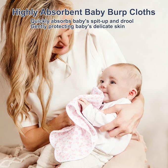 10-Pack Burp Cloths for Baby Boys and Girls - Image 2
