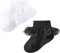 Methee ​Baby Girls Ruffle Socks, Infant Girls Double Lace Frilly Socks Newborn by Methee