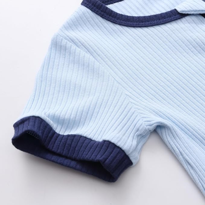 Bafeicao Unisex Baby Boy Girl 2/3 Pack Rompers Short Sleeve | 2 Way Zipper - Image 3