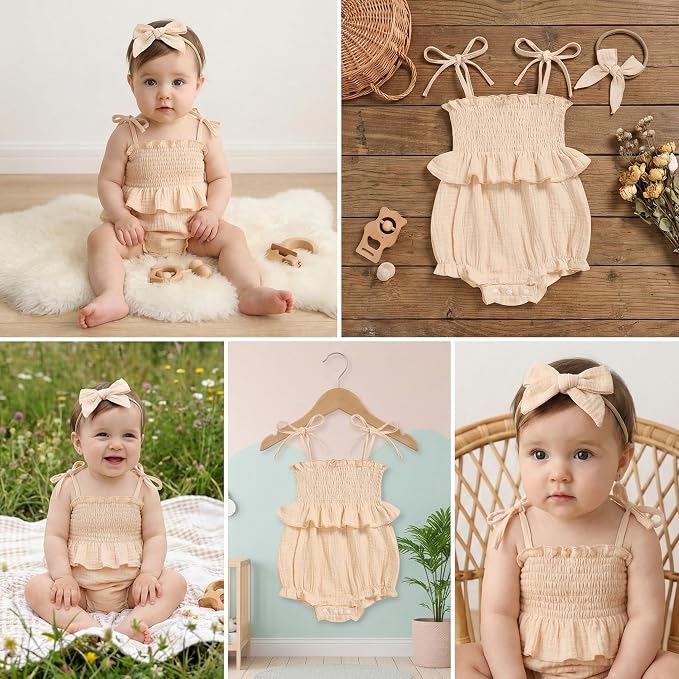 Baby Girl Romper Ruffle Newborn Girl Bodysuit Jumpsuit Baby Girl Clothes Outfit - Image 5