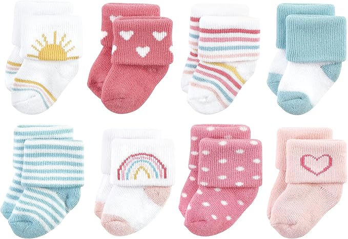 Hudson Baby Baby 8-pack Cotton Rich Newborn and Terry Socks by HudsonBaby