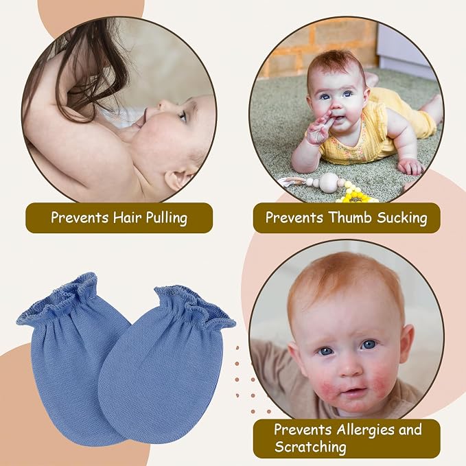 8 Pairs Baby Mittens Newborn No Scratch, Cotton Infant Gloves 0-6 Months | Soft - Image 6