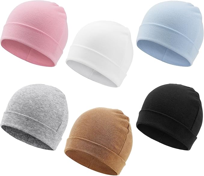 DRESHOW BQUBO 6 Pack Baby Beanie Hats by DRESHOW