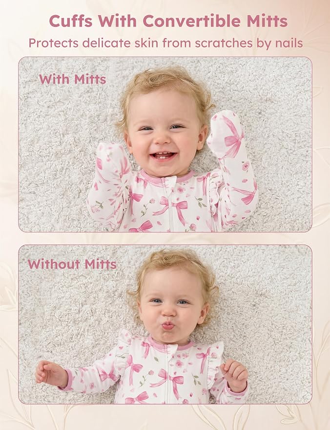 Yoofoss Baby Sleepers Baby Girl Clothes 100% Organic Cotton Pajamas - Image 5