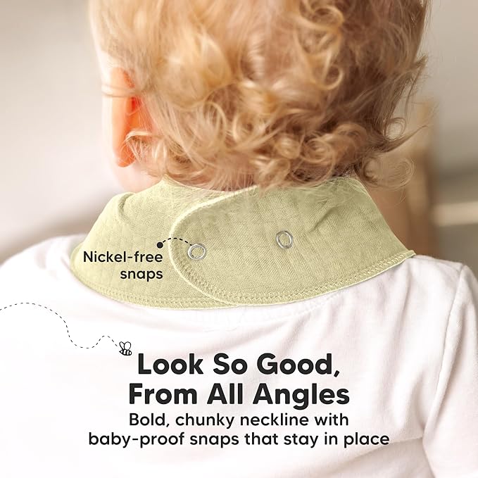 KeaBabies 8-Pack Bandana Bibs for Baby Girls, Boys - Organic Cotton Baby Bibs for Drooling & Teething Newborn, Toddler, Infant 0-36 months, Extra Soft, Absorbent Cloth with Snaps (Sahara/Quin)