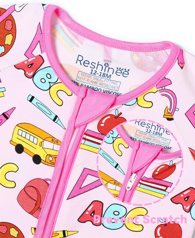 babee Reshinee Viscose Derived from Bamboo Baby Footie Pajamas Convertible - Image 3
