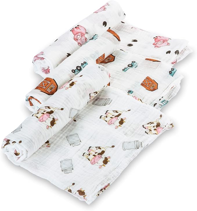 LollyBanks Baby Swaddle Blankets, 100% Organic Cotton Muslin Baby Blanket | 3 by LollyBanks