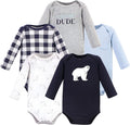 Hudson Baby baby-boys Cotton Long-sleeve Bodysuits 5-pack by HudsonBaby