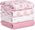 Muslin Swaddle Blankets for Newborn, Cotton Receiving Blanket | 4 Pack 100% by CivaruaKids