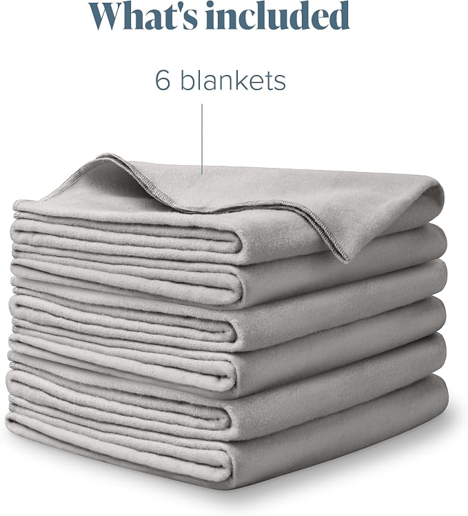 Bare Home Flannel Receiving Blanket, Premium 100% Cotton Flannel Blanket 6-Pack - Image 7