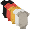 HonestBaby 5-pack Short Sleeve Bodysuits One-piece 100% Organic Cotton by HonestBaby
