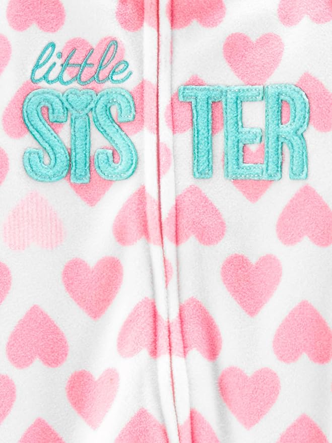 Simple Joys by Carter's Baby Girls' Cotton and Fleece Footed Sleep and Play - Image 2