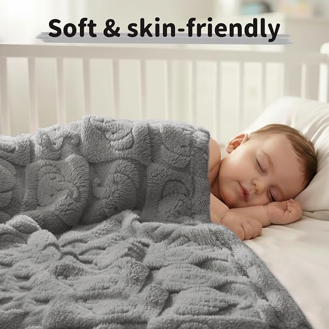 Pro Goleem Elephant Baby Blanket, Baby Fleece Blanket - Image 5