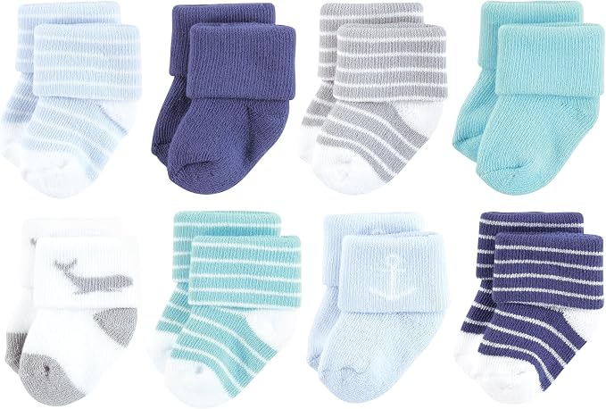 Hudson Baby Baby 8-pack Cotton Rich Newborn and Terry Socks by HudsonBaby