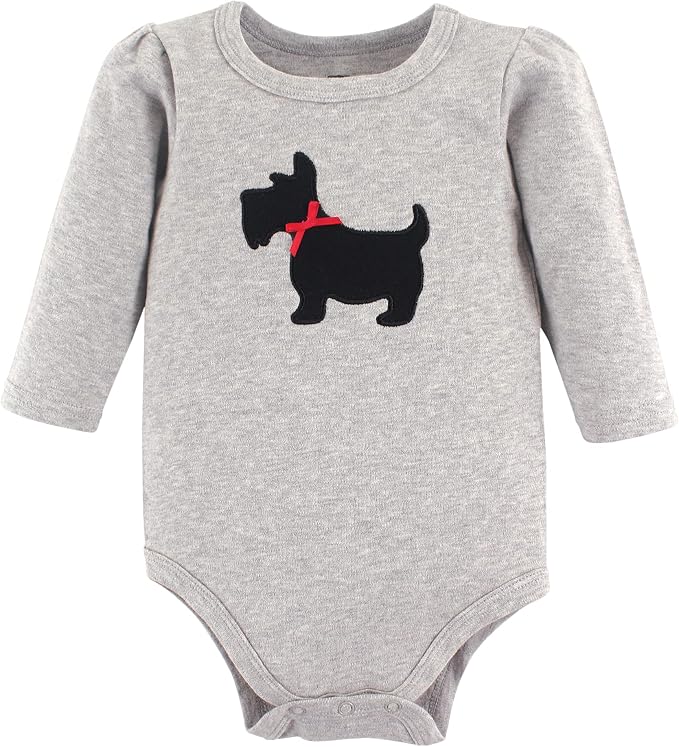 Hudson Baby Baby Girls' Cotton Long-sleeve Bodysuits 3-pack - Image 3