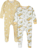Gerber Baby Girls 2-Pack Footed Pajamas by Gerber