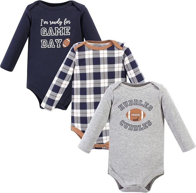 Hudson Baby baby-boys Cotton Long-sleeve Bodysuits 3-pack by HudsonBaby