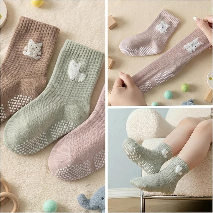 Toddler Grip Socks Non Slip Crew Socks Socks - Image 5