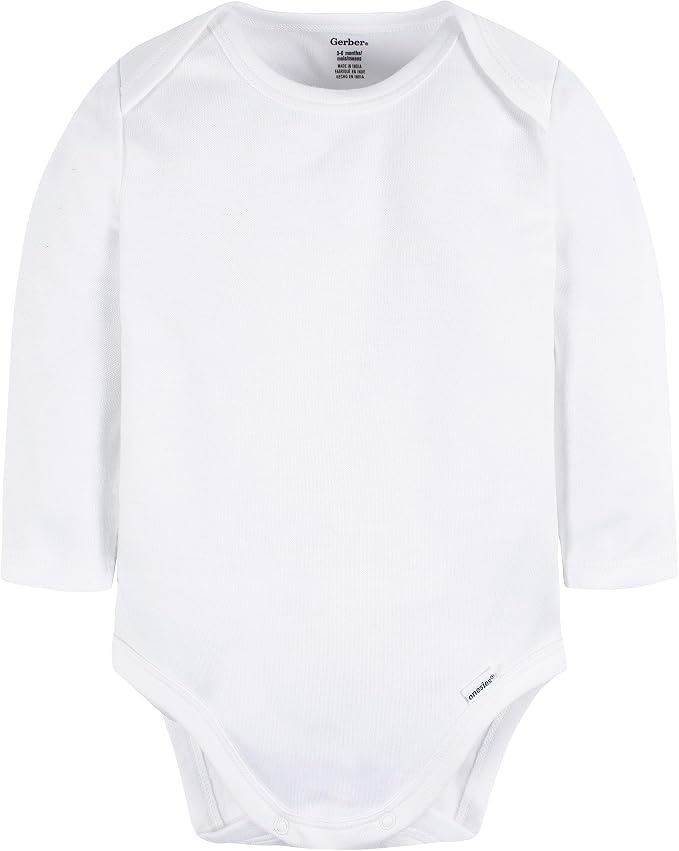 Gerber Baby Boys & Girls Long Sleeve Onesies Multi-Pack Interlock 180 Gsm - Image 2