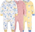Gerber Baby & Toddler Girls Loose Fit Fleece Footless Pajamas 3-Pack by Gerber