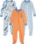 HUGGIES unisex-baby 3-pack Footed Coverall Pajamas
