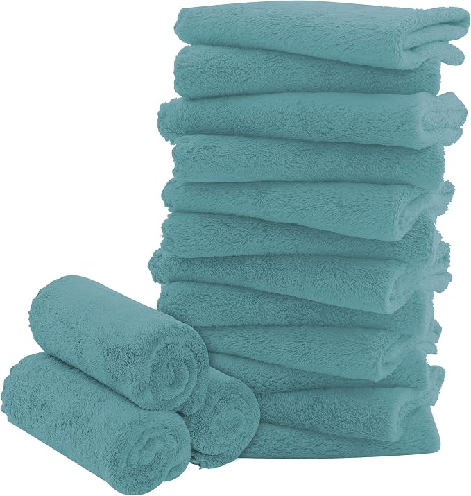 16 Pack Baby Washcloths by BAMBOOQUEEN