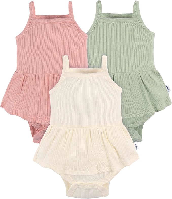 Gerber Baby Girls Multi-Pack Sleeveless Onesies Bodysuit by Gerber