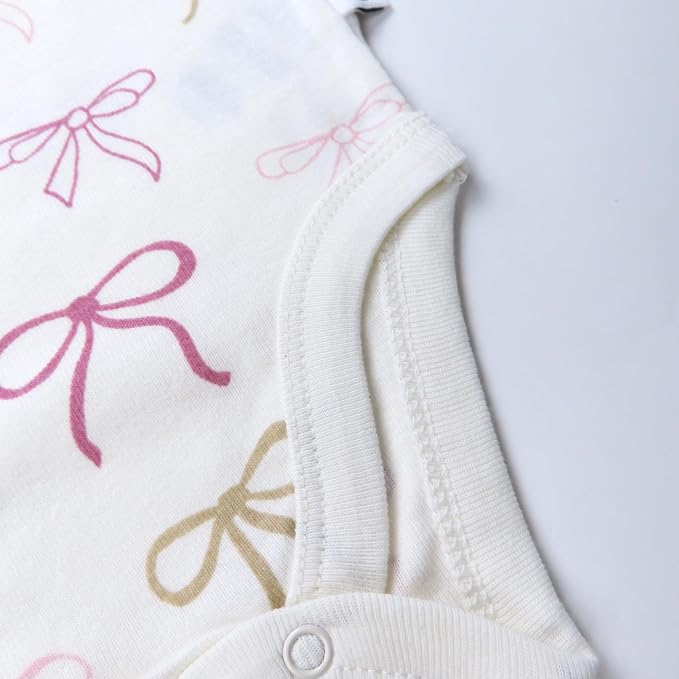 HonestBaby baby-girls 5-pack Short Sleeve Bodysuits One-piece 100% Organic - Image 4